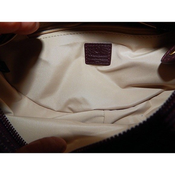 New Cole Haan Mini Zip‎ Village Weave Satin Hobo Bag $175rt nwt